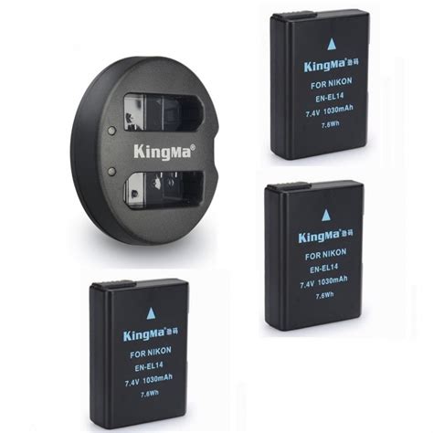 Kingma Pcs En El Lithium Ion Battery Pack With Usb Type A Charger