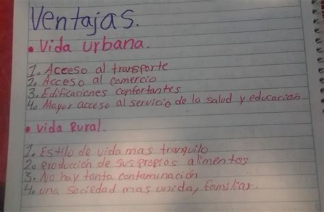 Escribe Un Ensayo Sobre La Ventaja Y Desventaja De La Vida Urbana Y De