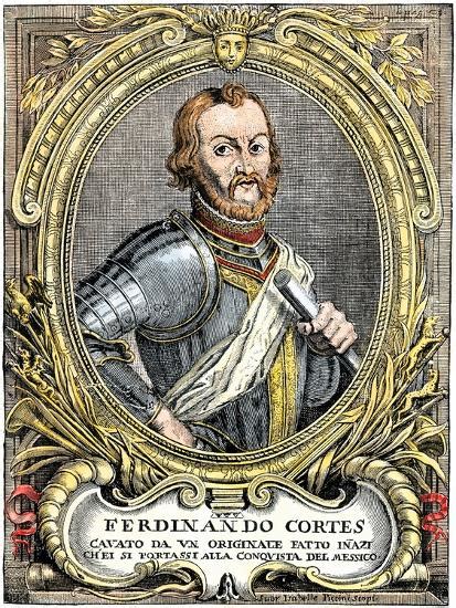 Spanish Conquistador And Explorer Hernando Cortes Giclee Print