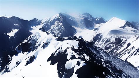 Papel De Parede Panorama Natureza Neve Inverno Alpes Cimeira