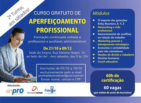 Curso De Aperfeiçoamento O Que É - INÍCIO DO CURSO DE APERFEIÇOAMENTO PROFISSIONAL SERÁ DIA 28 – Sinpro ...