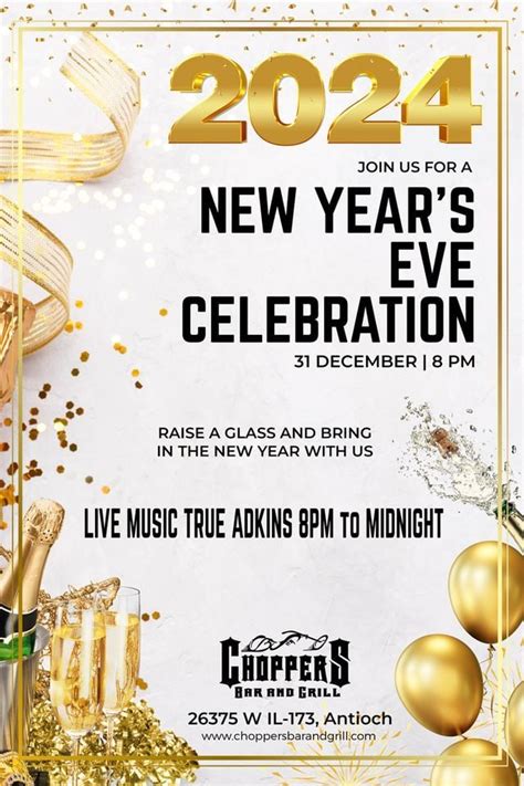 New Years Eve Celebration At Choppers Bar And Grill Choppers Bar And