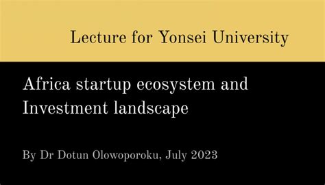 african startup ecosystem explored dr dotun olowoporoku enlightens