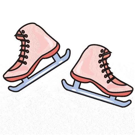 Colorful Ice Skates Winter Sport Activity Shoes Clip Art Clipart