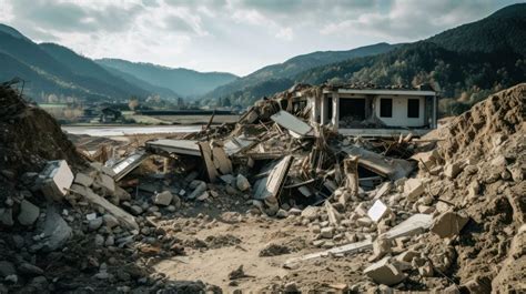 Aftermath of a landslide in a Chinese village 27252454 Stock Photo at ...