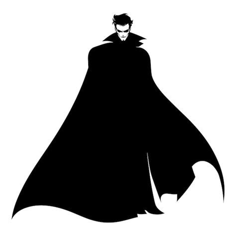 Silhouette Vampire Black Color Only Full Body Premium Ai Generated Vector