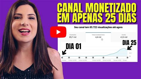 Como Monetizar R Pido Um Canal No Youtube Veja Como Monetizei Um Canal