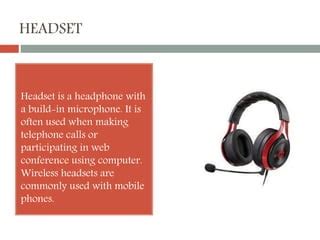 Audio input-output devices | PPT