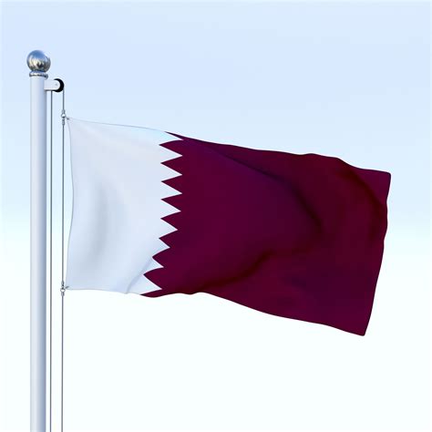 Qatar Flag - State of Qatar - Animated 3D Model $9 - .fbx .obj .max ...