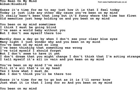 Emmylou Harris Song You Been On My Mind Lyrics