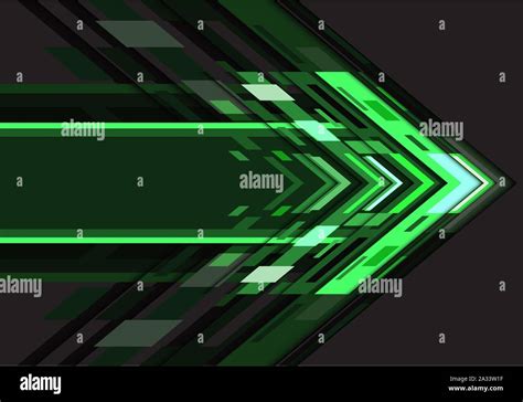 Abstract green white arrow geometric direction design modern futuristic ...