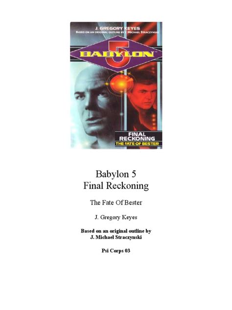 Babylon 5 The Psi Corps Trilogy 3 Final Reckoning The Fate Of Bester