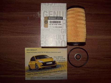 Genuine Renault Kadjar D R M Oil Filter R Ebay