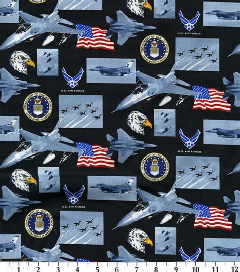 Us Airforce Fabric By The Yard United States Air Force Cotton Fabric