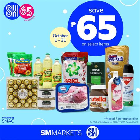 sm markets celebrates anniversary  exciting promotions including
