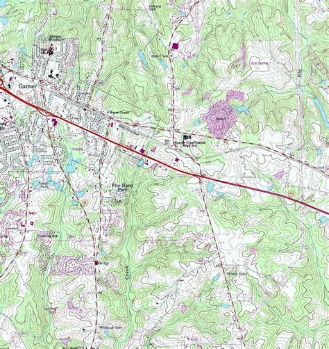 1964 Topo Map of Garner North Carolina Lake Benson - Etsy