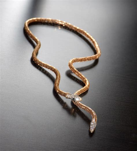 Long Gold Snake Necklace Bendable Serpent Necklace Flexible Etsy