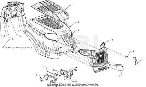 Troy Bilt A Ks Tb Parts Diagram For Hood Grille