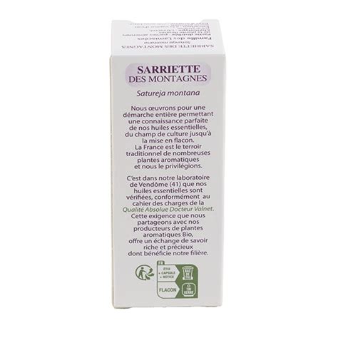 Huile Essentielle Bio Docteur Valnet Sarriette Des Montagnes Infection