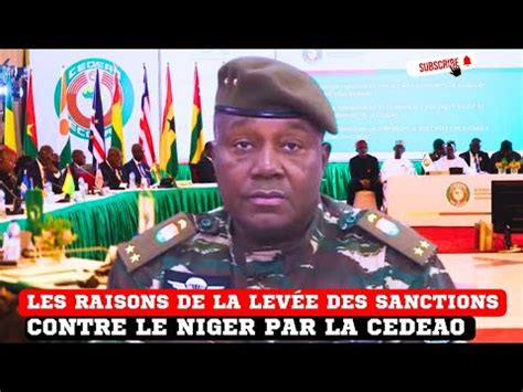 Les Raisons De La Lev E Des Sanctions Contre Le Niger Par La Cedeao