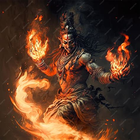 Premium Ai Image Lord Shiva Dancing Doing Tandav In Anger