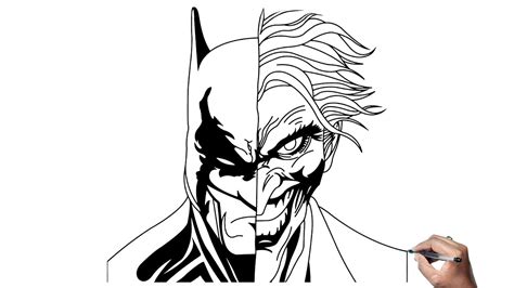 How To Draw Batman And Joker Drawing Step By Step Batman And Joker Drawing Tutorial Youtube