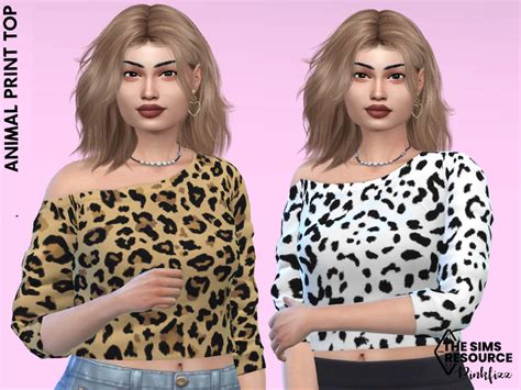 The Sims Resource Animal Print Top