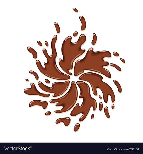 Chocolate splash Royalty Free Vector Image - VectorStock