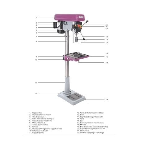 Sidamo Perceuse Sur Colonne Kw Capacit Maxi Mm Avec Tau