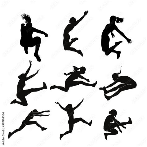 Vecteur Stock A Vector Silhouette Illustration Of A Women Handball