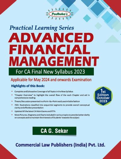 Advanced Financial Management Ca Final By G Sekar May