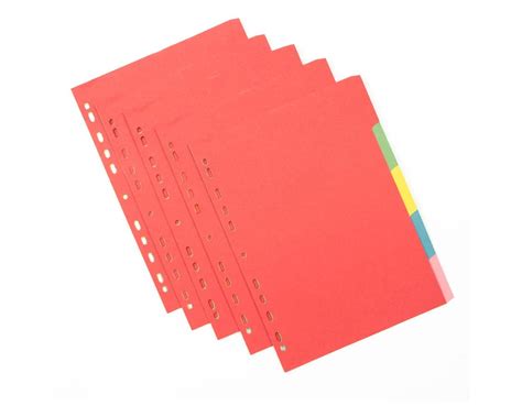 Classmates A4 Index Dividers 5part Pack 50 Findel SS Cost Cutters UK