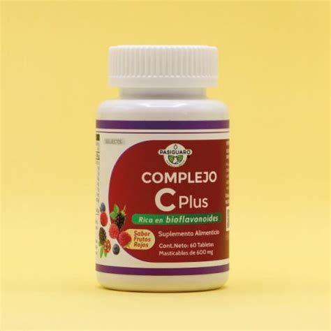 Complejo C Plus Frutos Rojos Tabletas Masticables De Mg