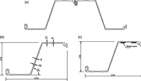 Cross Section Of Gfrp Sheet Piles Units Mm A Hat Section B