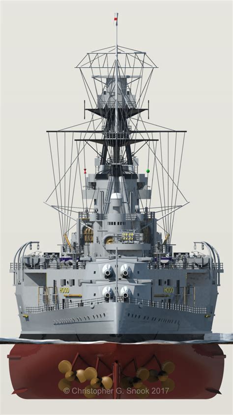 HMS Hood 1937 - Stern View | Battleship Blog | Warship Blog