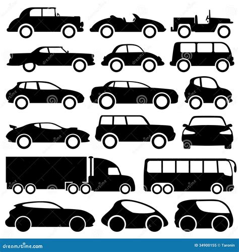 Car icons on white. stock vector. Illustration of speed - 34900155