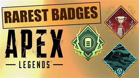 The Rarest Badges In Apex Legends Youtube