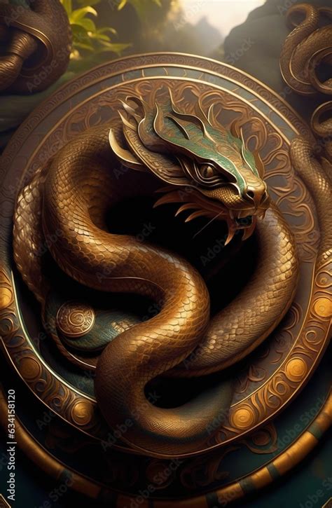 Naga - A serpent-like creature that is often depicted with the head of ...