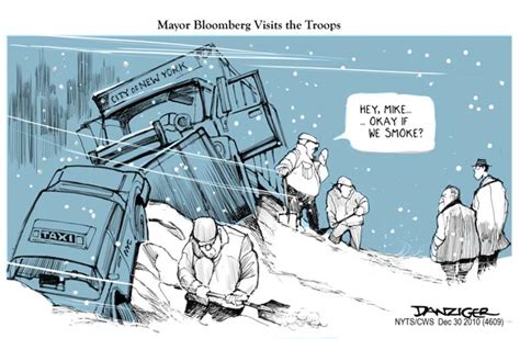 December 31 2010 - Bloomberg, NYC, Snow Storm, political cartoon ...