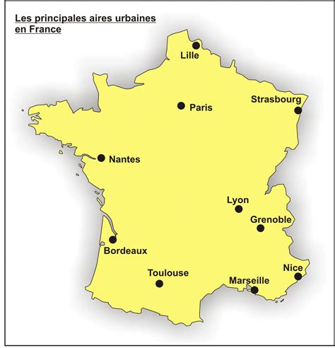 Carte De France Avec Principales Villes