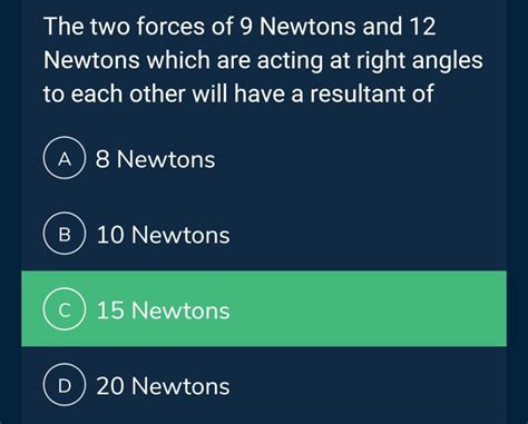 Answered The Two Forces Of 9 Newtons And 12… Bartleby