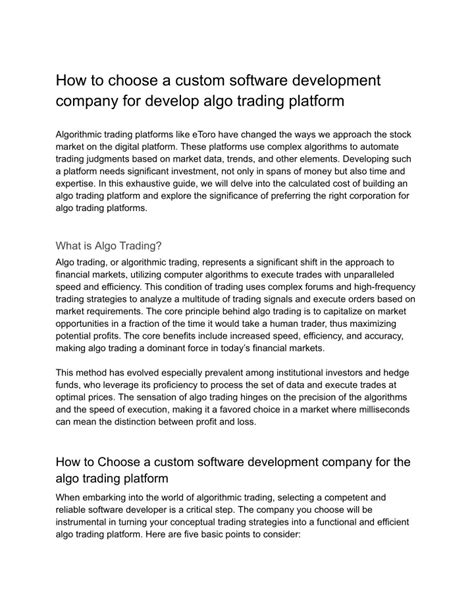 Ppt How To Choose A Custom Software Development Company For Develop