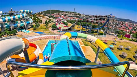 Aquatube Waterslide at Oasis Aquapark Alacatı Cesme Izmir YouTube