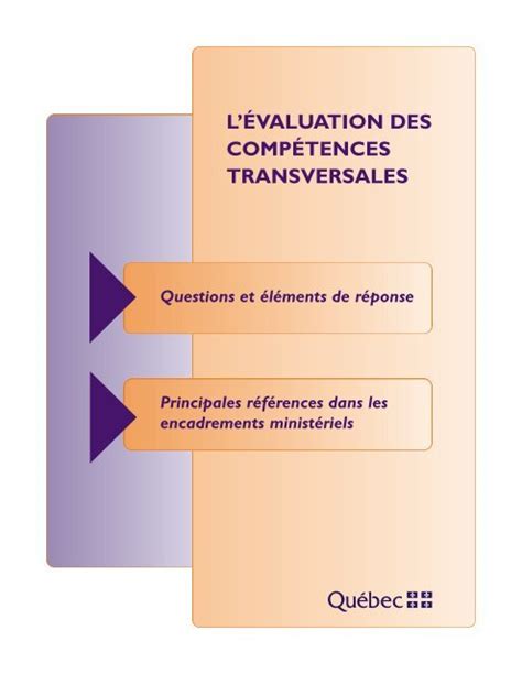 LÉvaluation Des CompÉtences Transversales