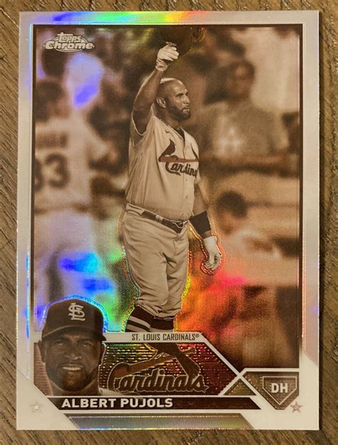 Topps Chrome Sepia Refractor Albert Pujols St Louis Cardinals