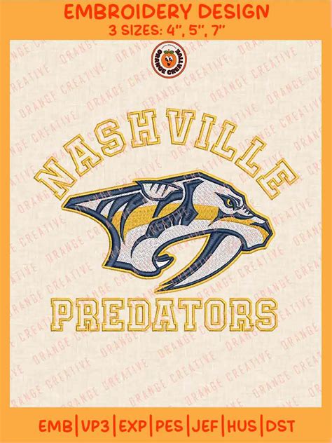 nashville predators machine embroidery files nhl nashville predators