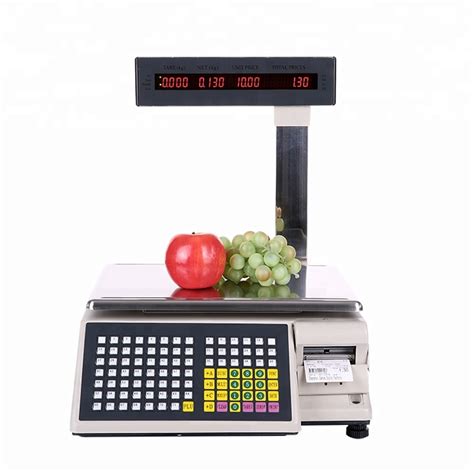 Supermarket Weight Cash Register Indicator Scale With Barcode Label