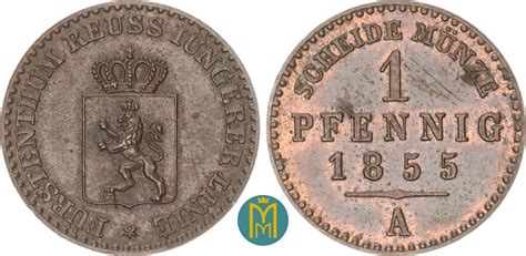 Reuss J Ngere Linie Schleiz Pfennig A Heinrich Lxvii