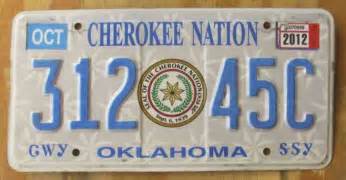 CHEROKEE INDIAN TRIBE - OKLAHOMA license plate Oct2012 312