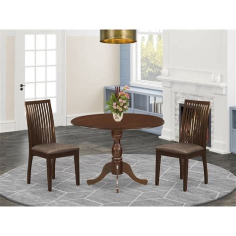 East West Furniture Dublin Piece Wood Dining Set With Slatted Back In